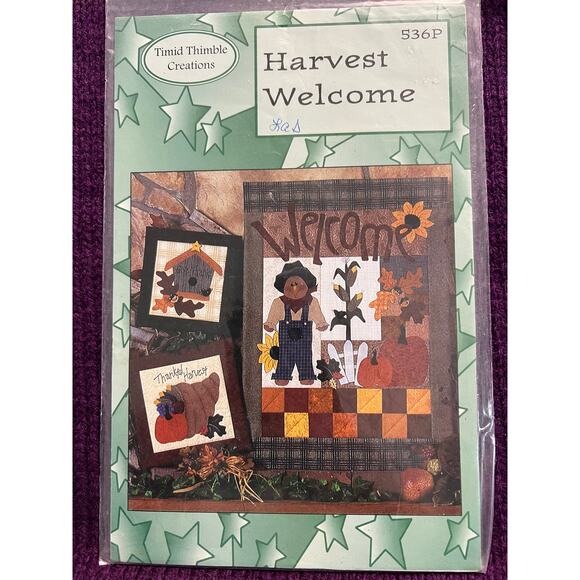 quilt pattern mini quilt blocks scarecrow fall thanksgiving - Picture 1 of 6